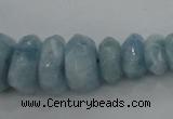 CAQ61 5*8mm – 10*16mm faceted nuggets natural aquamarine beads