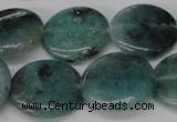 CAQ623 15.5 inches 20mm flat round aquamarine gemstone beads