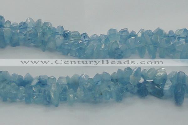 CAQ63 15.5 inches 8*10mm natural aquamarine chips beads