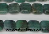 CAQ636 15.5 inches 10*10mm square aquamarine gemstone beads