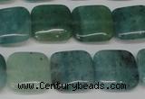 CAQ638 15.5 inches 14*14mm square aquamarine gemstone beads