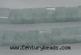 CAQ66 15.5 inches 8*8mm cube natural aquamarine beads wholesale