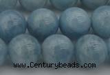 CAQ704 15.5 inches 12mm round natural aquamarine beads wholesale