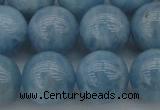 CAQ705 15.5 inches 14mm round natural aquamarine beads wholesale