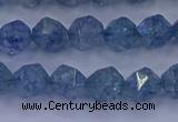 CAQ772 15.5 inches 8mm faceted nuggets imitation aquamarine beads