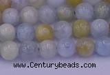 CAQ781 15.5 inches 6mm round natural aquamarine beads