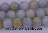 CAQ782 15.5 inches 8mm round natural aquamarine beads