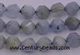 CAQ790 15.5 inches 6mm faceted nuggets aquamarine gemstone beads