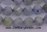 CAQ791 15.5 inches 8mm faceted nuggets aquamarine gemstone beads