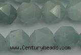 CAQ799 15.5 inches 12mm faceted nuggets aquamarine gemstone beads