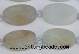 CAQ802 15.5 inches 13*20mm oval aquamarine gemstone beads