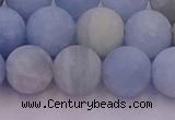 CAQ812 15.5 inches 8mm round matte aquamarine beads wholesale