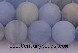 CAQ813 15.5 inches 10mm round matte aquamarine beads wholesale