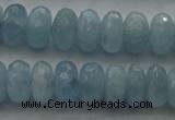 CAQ82 15.5 inches 5*9mm faceted rondelle AA grade aquamarine beads