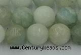 CAQ839 15.5 inches 12mm faceted round aquamarine beads wholesale