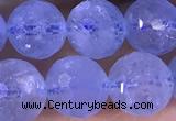 CAQ887 15.5 inches 8mm faceted round natural aquamarine beads