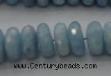 CAQ90 15.5 inches 6*13mm faceted rondelle AA grade aquamarine beads