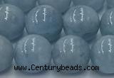 CAQ908 15.5 inches 10mm round aquamarine gemstone beads