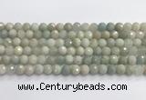 CAQ912 15.5 inches 8mm faceted round aquamarine beads wholesale