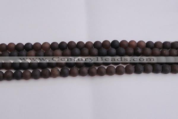 CAR210 15.5 inches 10mm - 11mm round matte natural amber beads