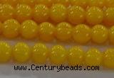 CAR401 15.5 inches 6mm round synthetic amber beads wholesale