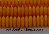 CAR409 15.5 inches 3*8mm rondelle synthetic amber beads wholesale