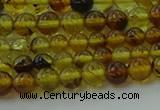 CAR500 15.5 inches 4mm - 5mm round natural amber beads wholesale