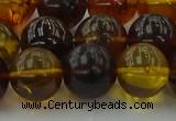 CAR506 15.5 inches 14mm - 15mm round natural amber beads wholesale