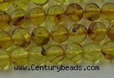 CAR521 15.5 inches 5mm - 6mm round natural amber beads wholesale