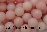 CAS06 15.5 inches 12mm round pink angel skin gemstone beads