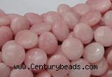 CAS15 15.5 inches 10mm flat round pink angel skin gemstone beads