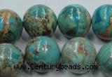 CAT03 15.5 inches 18mm round natural aqua terra jasper beads