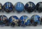 CAT216 15.5 inches 20mm round dyed natural aqua terra jasper beads