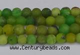 CAU410 15.5 inches 4mm round matte Australia chrysoprase beads