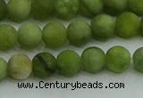 CAU511 15.5 inches 6mm round matte Chinese chrysoprase beads