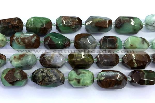 CAU558 15 inches 15*23mm - 20*28mm faceted nuggets Australia chrysoprase beads