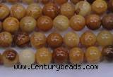 CAY02 15.5 inches 6mm round African yellow jasper beads wholesale