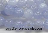 CBC03 15.5 inches 10mm round blue chalcedony beads wholesale