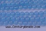 CBC250 15.5 inches 4mm A grade round ocean blue chalcedony beads