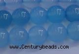 CBC264 15.5 inches 12mm AA grade round ocean blue chalcedony beads