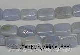 CBC39 15.5 inches 8*12mm rectangle blue chalcedony beads wholesale