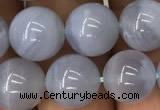 CBC713 15.5 inches 10mm round blue chalcedony beads wholesale