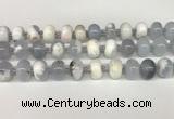 CBC780 15.5 inches 10*14mm rondelle blue chalcedony beads