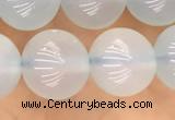 CBC813 15.5 inches 10mm round blue chalcedony gemstone beads