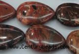 CBD03 15.5 inches 22*30mm flat teardrop brecciated jasper gemstone beads