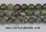 CBG100 15.5 inches 4mm faceted round bronze green gemstone beads