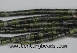 CBG74 15.5 inches 3*4mm heishi bronze green gemstone beads
