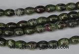 CBG78 15.5 inches 6*7mm rice bronze green gemstone beads