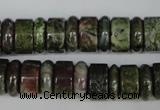 CBG80 15.5 inches 5*14mm & 7*14mm rondelle bronze green gemstone beads