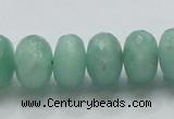 CBJ04 15.5 inches 10*16mm faceted rondelle jade beads wholesale